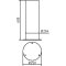 Stainless steel post |  204 mm | to be fixed by plugswith base plate  285 mm | total length approx. 600 mm